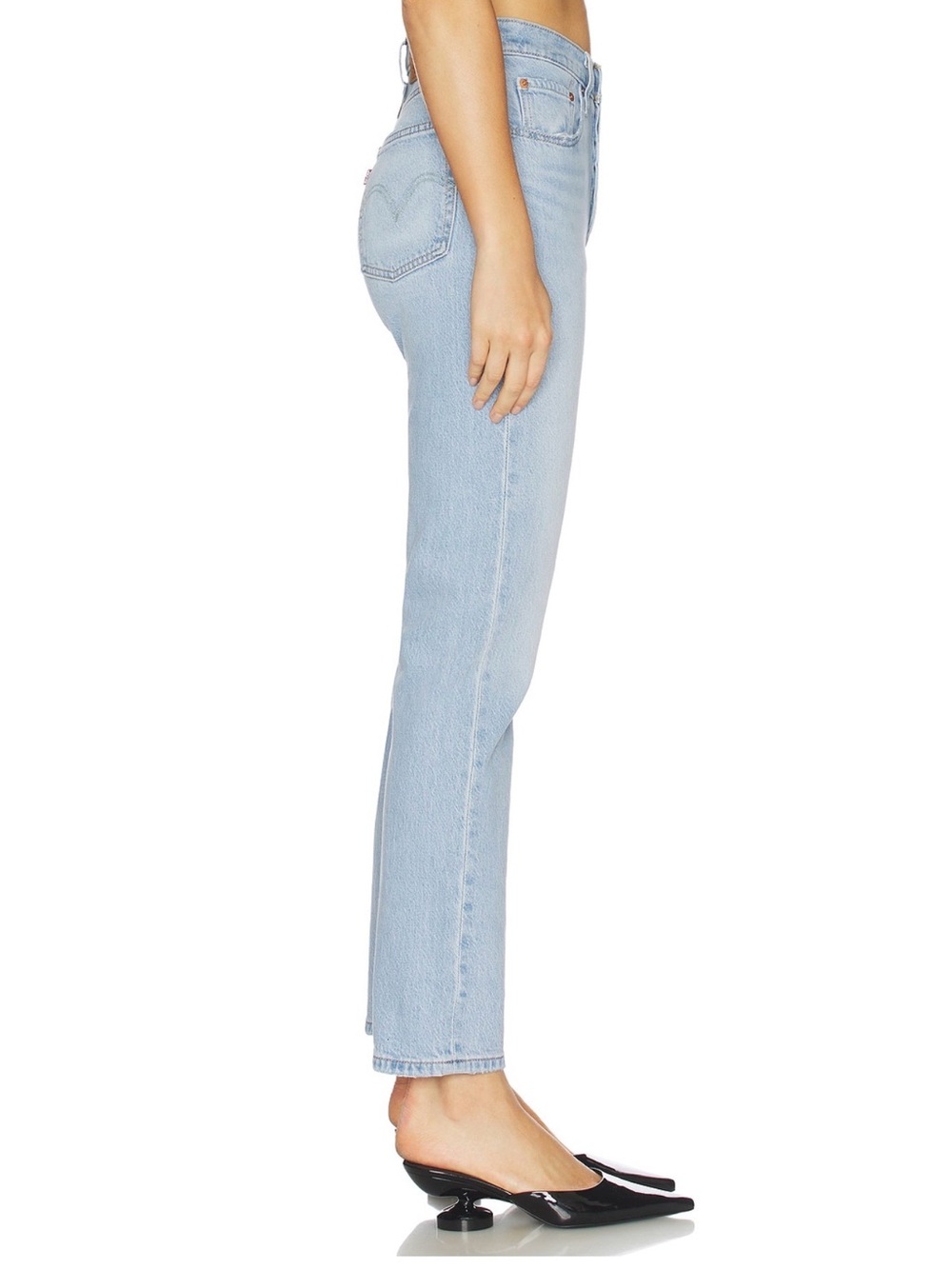 Levis Classic High-Rise Straight Leg Jeans — Light Blue - 501 - Crop - Size 26 - Picture 4 of 8